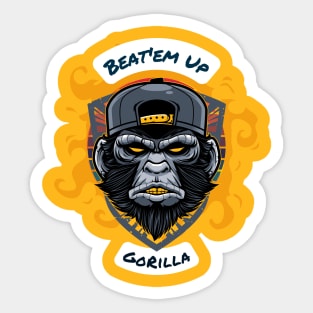 Beat'em Up Gorilla Sticker